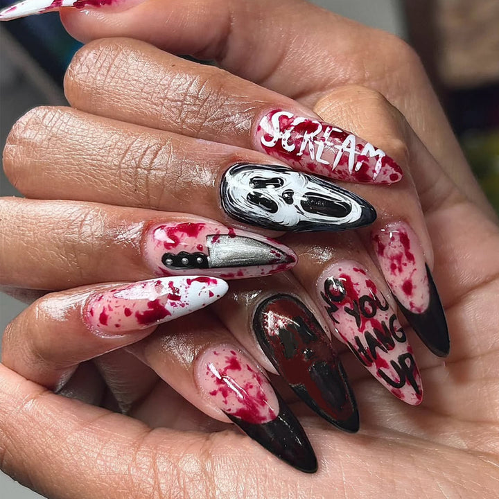 Halloween Fake Nail Set with Creepy Design Kalsten