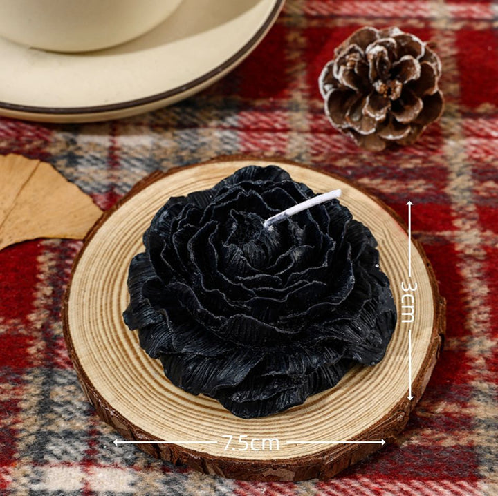 Hand-Poured Rose-Shaped Decorative Soy Tabletop Candle Centerpiece