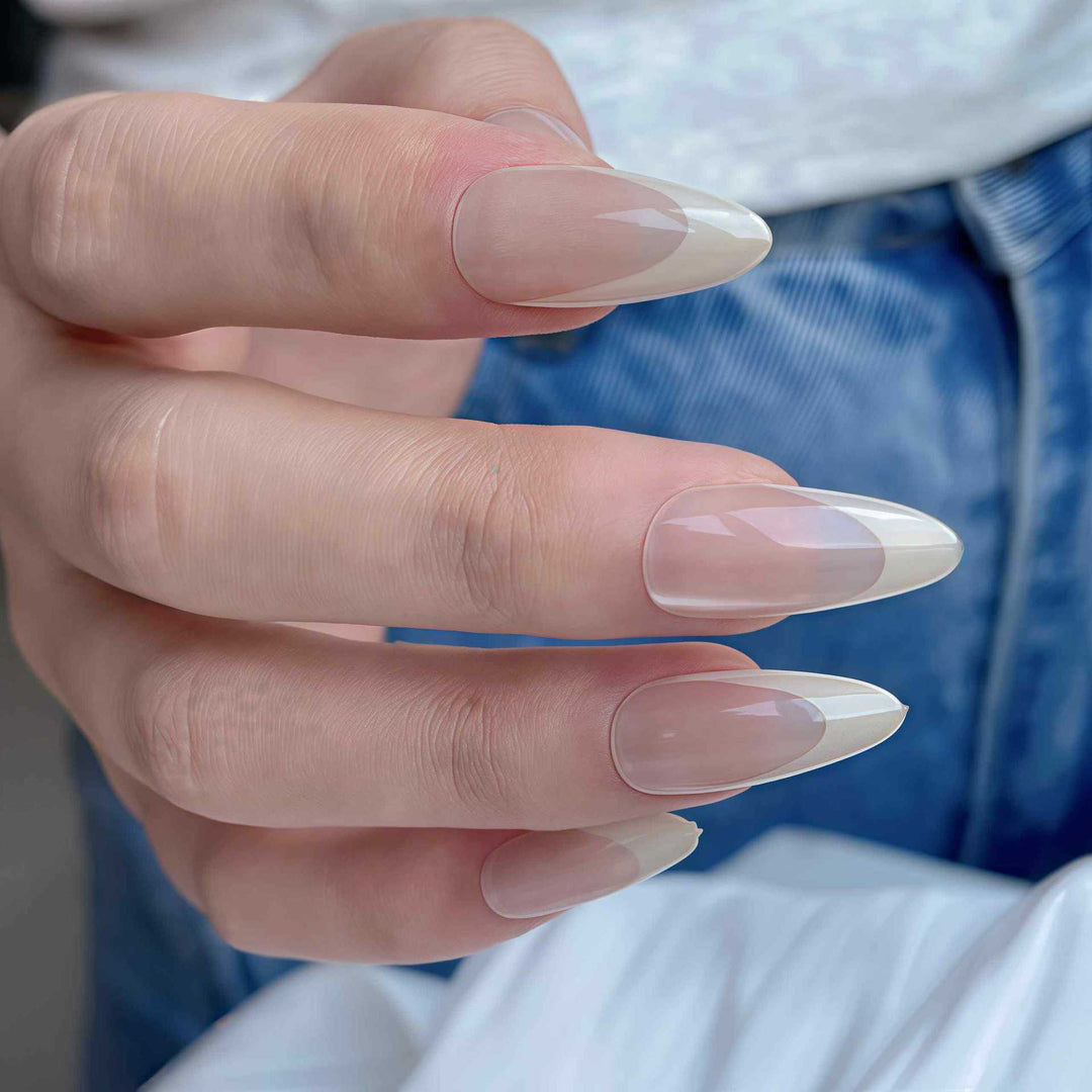 Glossy Long Almond-Shaped Press-On Nail Set Kalsten