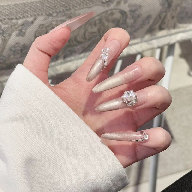 Acrylic nail set with glamorous glitter effect Kalsten
