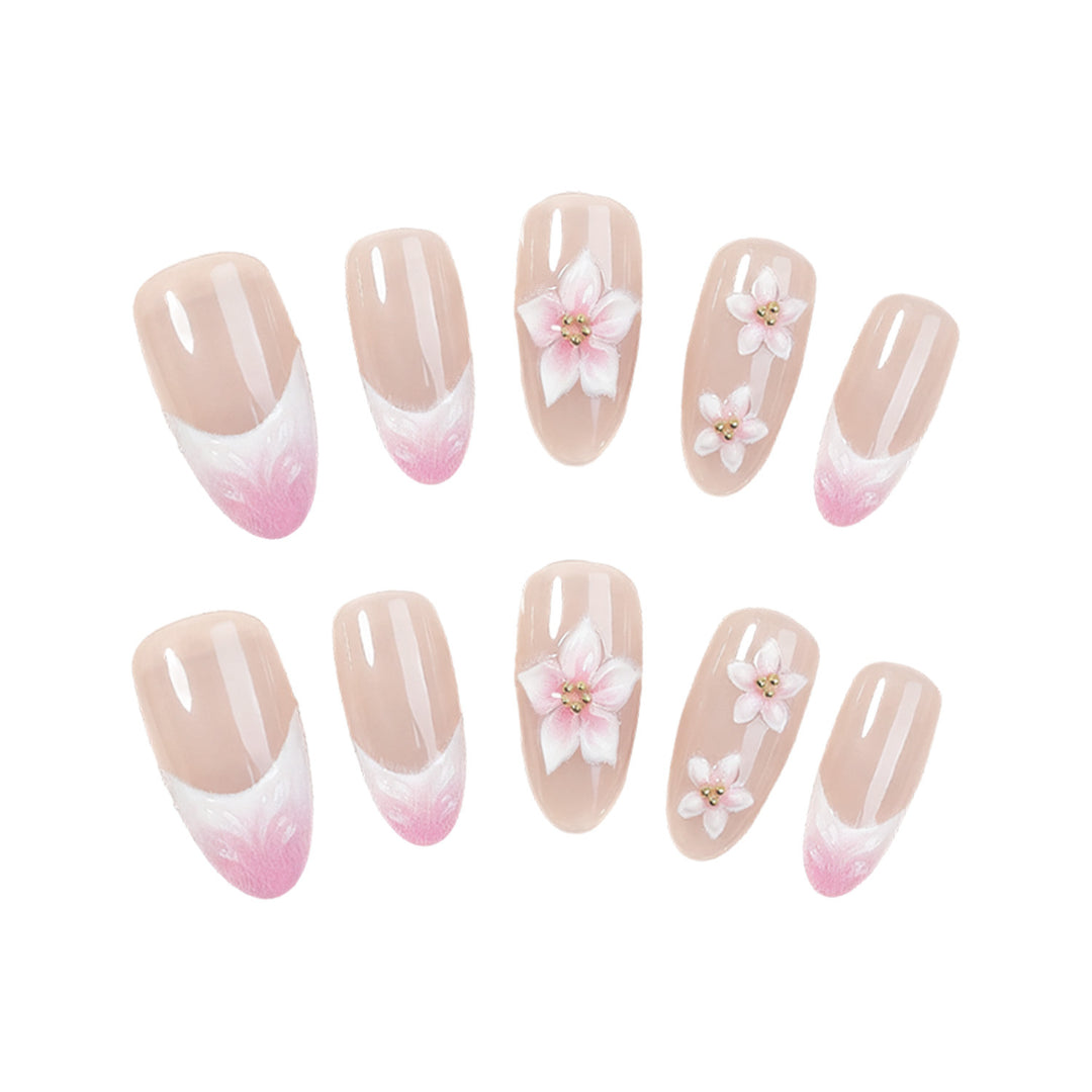Decorative Floral Design Press-On Nails Kalsten