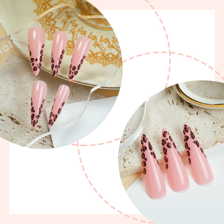 Premium Artistic Leopard Print Press-On Nails Kalsten