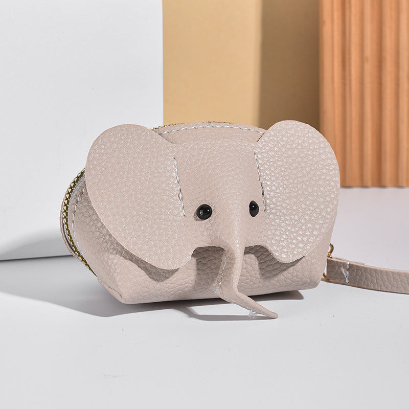 Cute Elephant-Themed Zippered Coin Purse Kalsten
