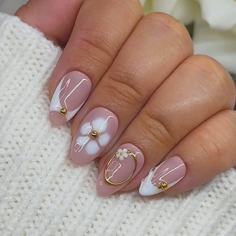 Floral Decorative Press-On Nails Set Kalsten