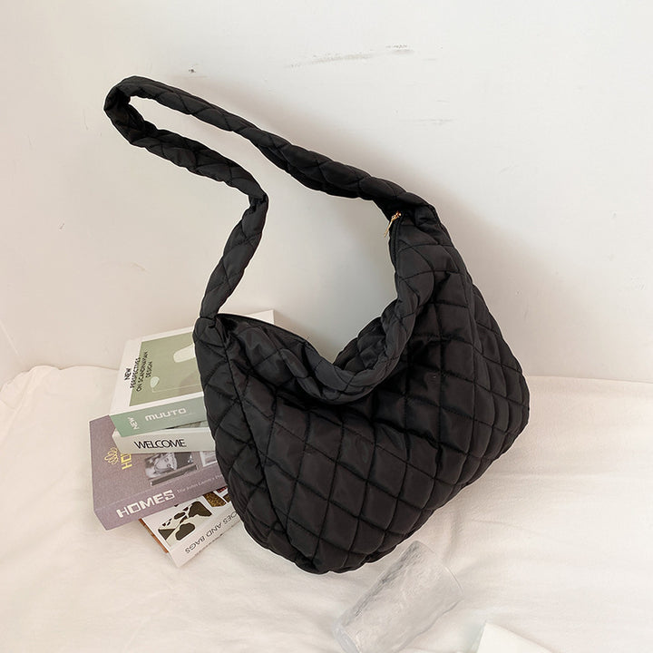 Puffed Quilted Hobo Handbag