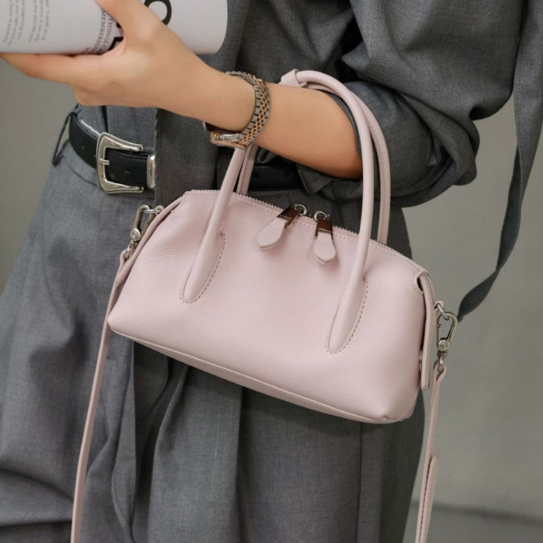 Mini Structured Pebbled Top-Handle Convertible Crossbody Bag
