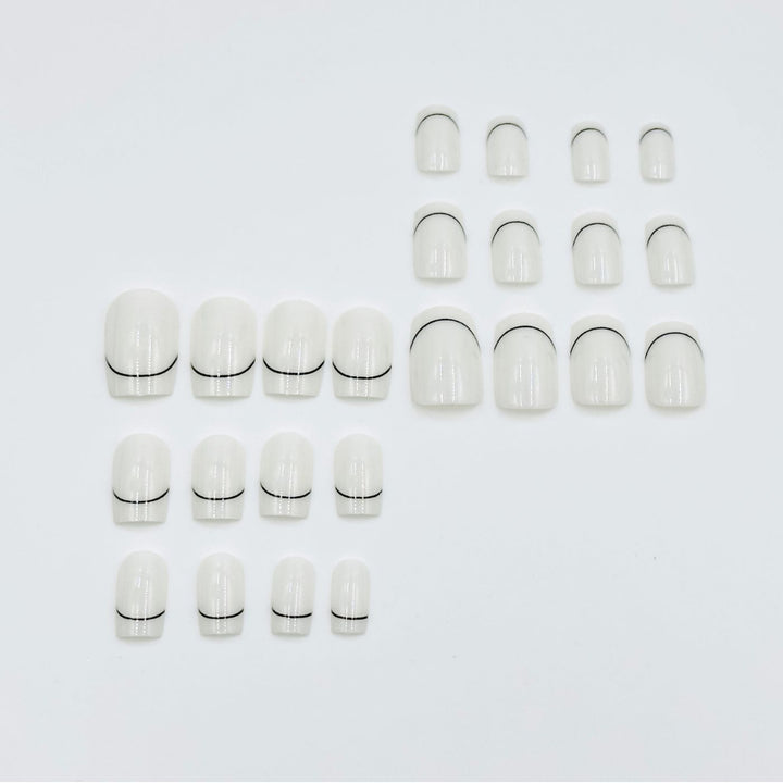 Artistic French Tip Nail Art Set
