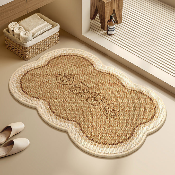 Cute Animal Print Bath Mat for Bathroom