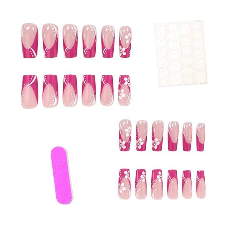 Floral Long-Lasting Acrylic Nail Enhancements Kalsten