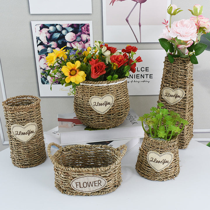 Handcrafted Natural Woven Storage Basket Kalsten