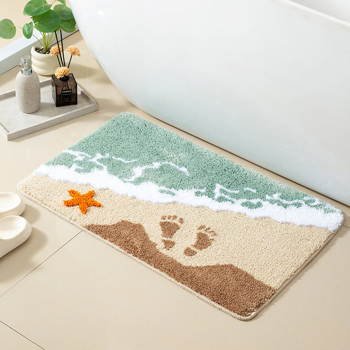 Coastal Themed Bath Mat Kalsten