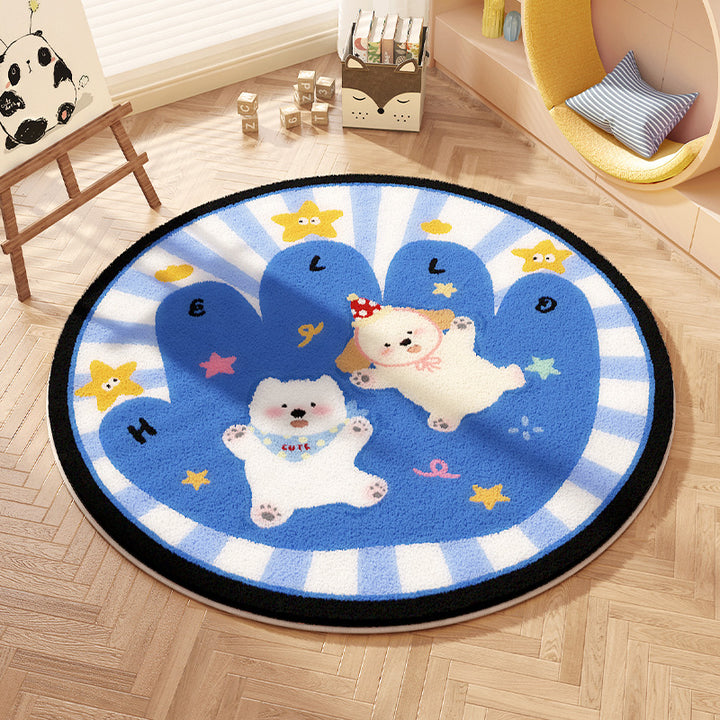 Cartoon Character Playful Area Rug