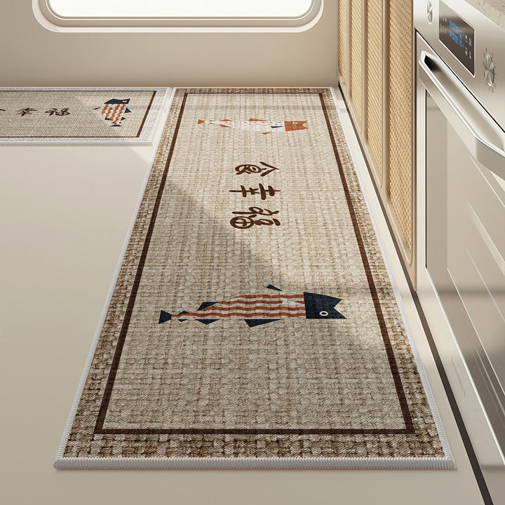 Geometric Pattern Kitchen Runner Mat