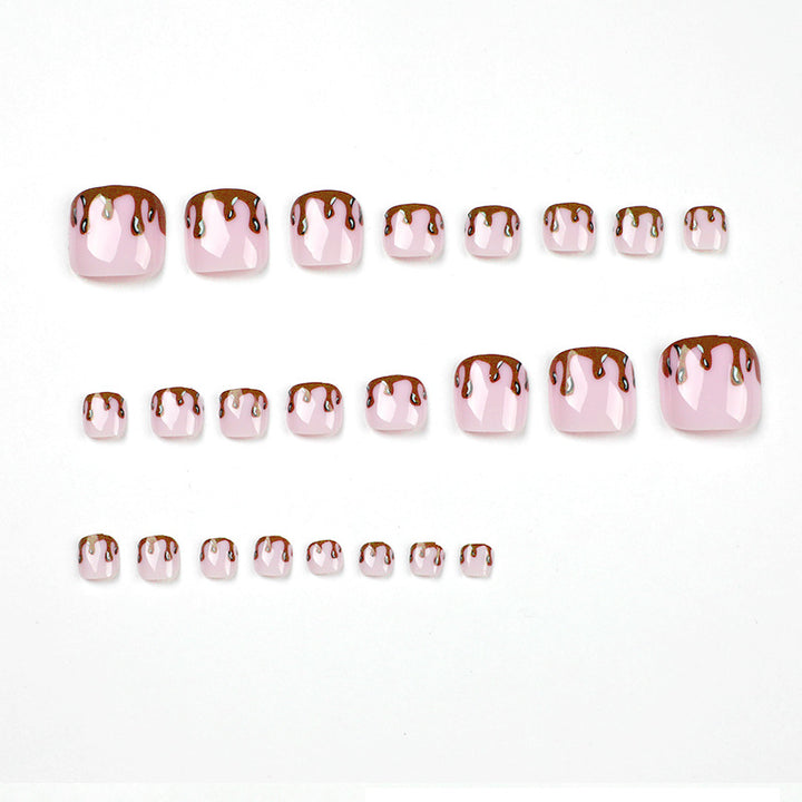 Creative nail art in chocolate glaze design Kalsten