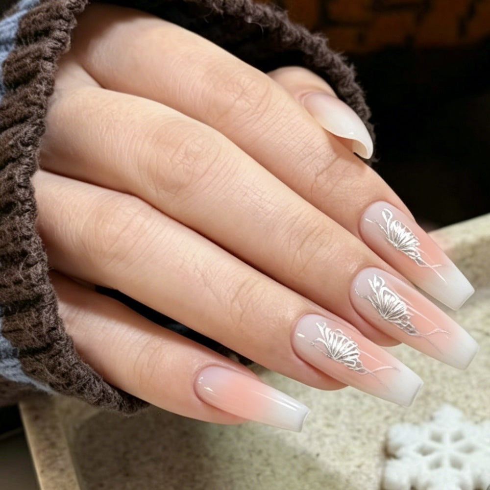 Artifical nails with elegant butterfly design Kalsten