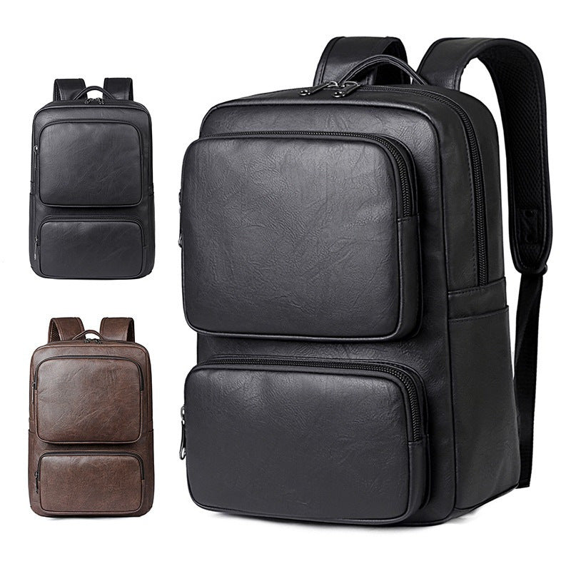Premium Leather Business Laptop Backpack Kalsten