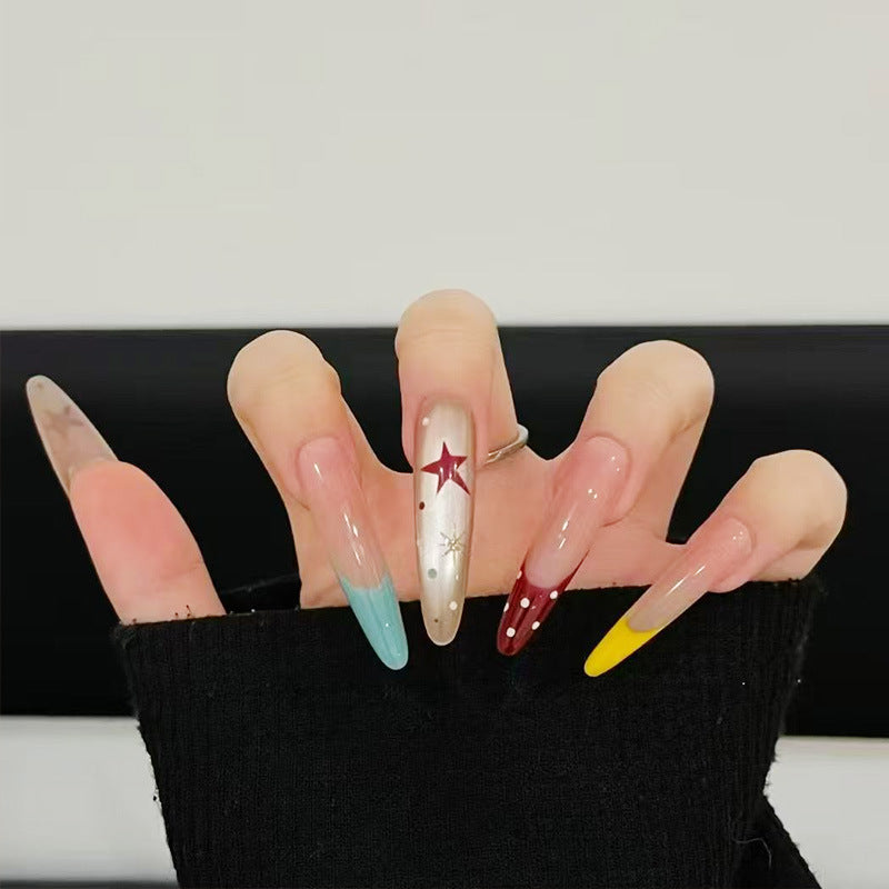Artistic Long Stiletto Nail Enhancements Kalsten