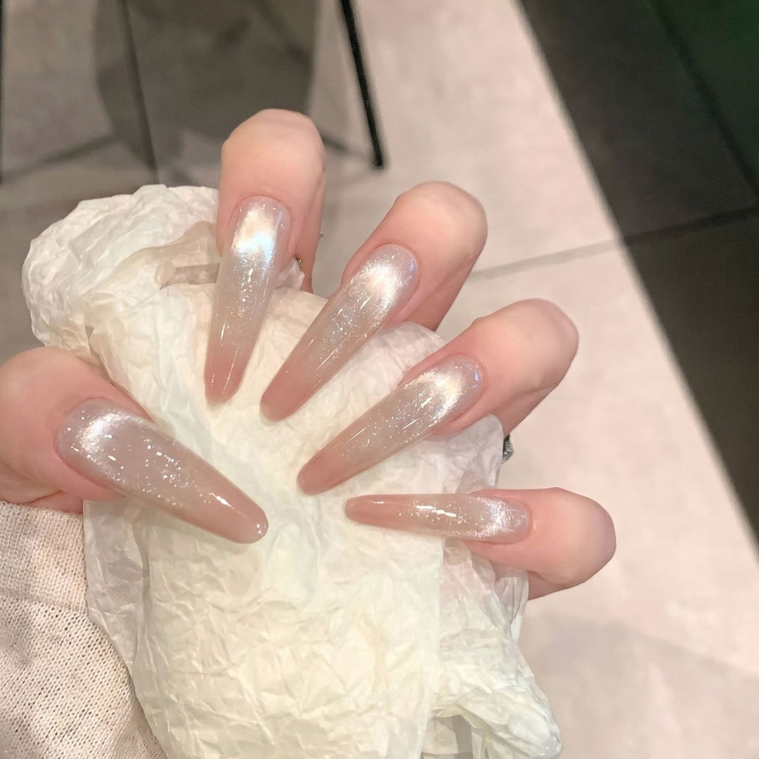 Stiletto Press-On Nail Set with Glitter Finish Kalsten