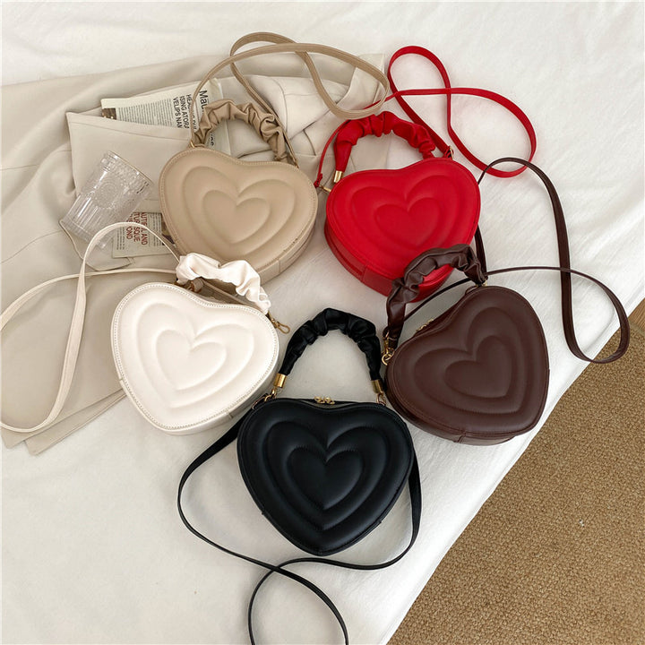 Heart-Shaped Handheld Crossbody Bag
