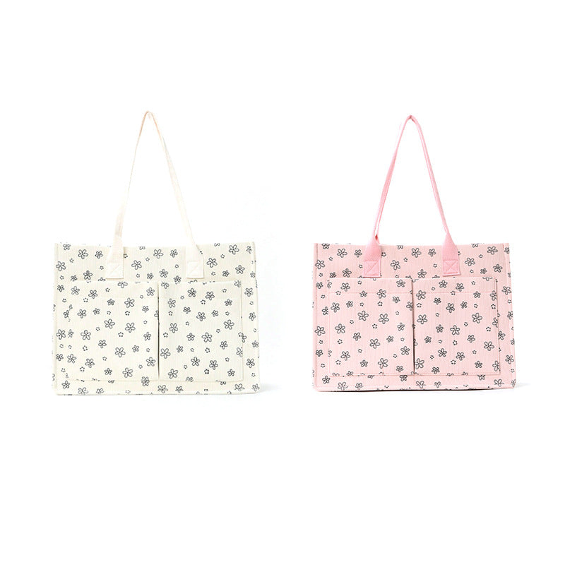 Spacious shopping and everyday bag with modern floral patterns Kalsten