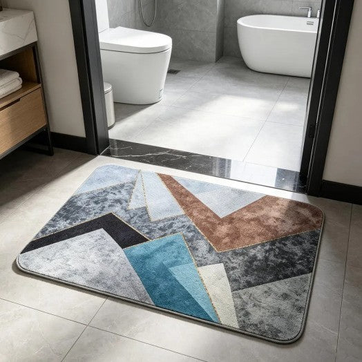 Geometric Pattern Soft Bath Mat