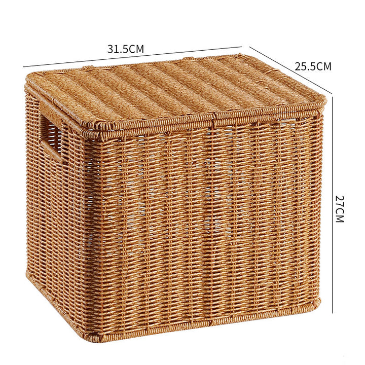 Handcrafted Rectangular Wicker Storage Box Kalsten