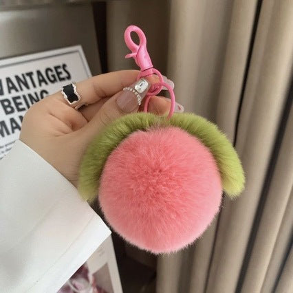 Plush Fruit Pom Pom Keychain Kalsten