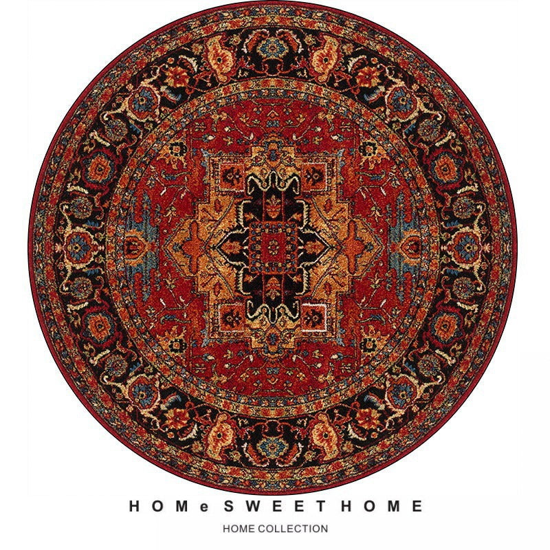 Vintage-Inspired Round Rug
