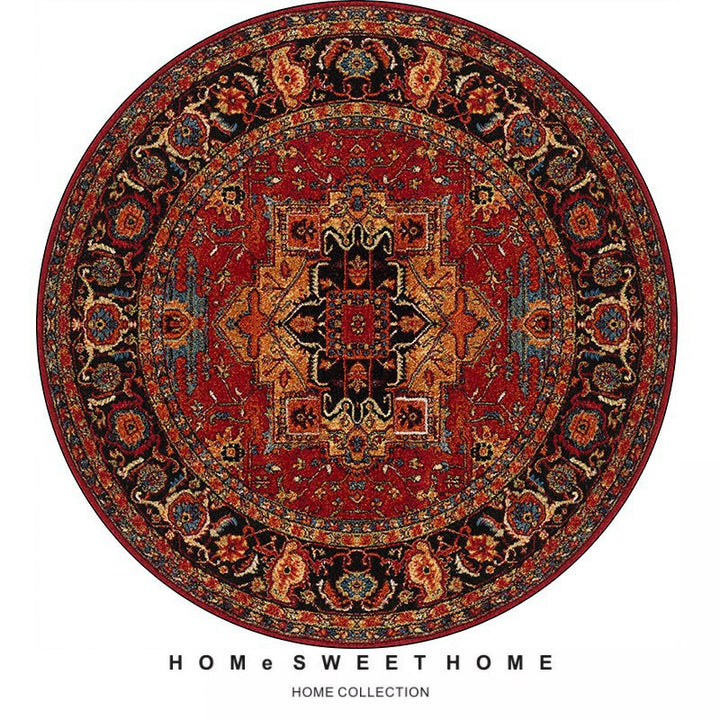 Vintage-Inspired Round Rug