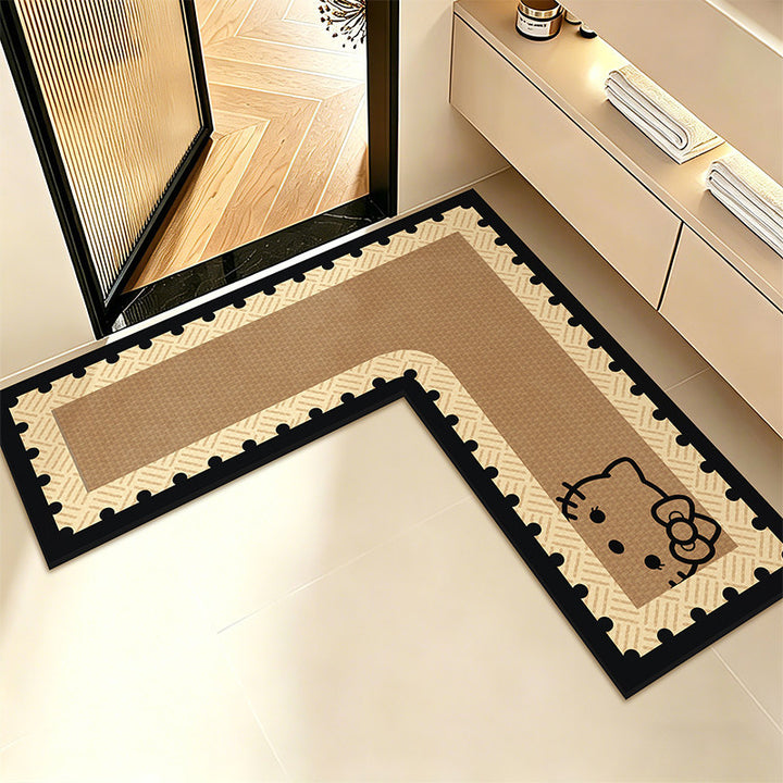 L-Shaped Hello Kitty Kitchen Mat