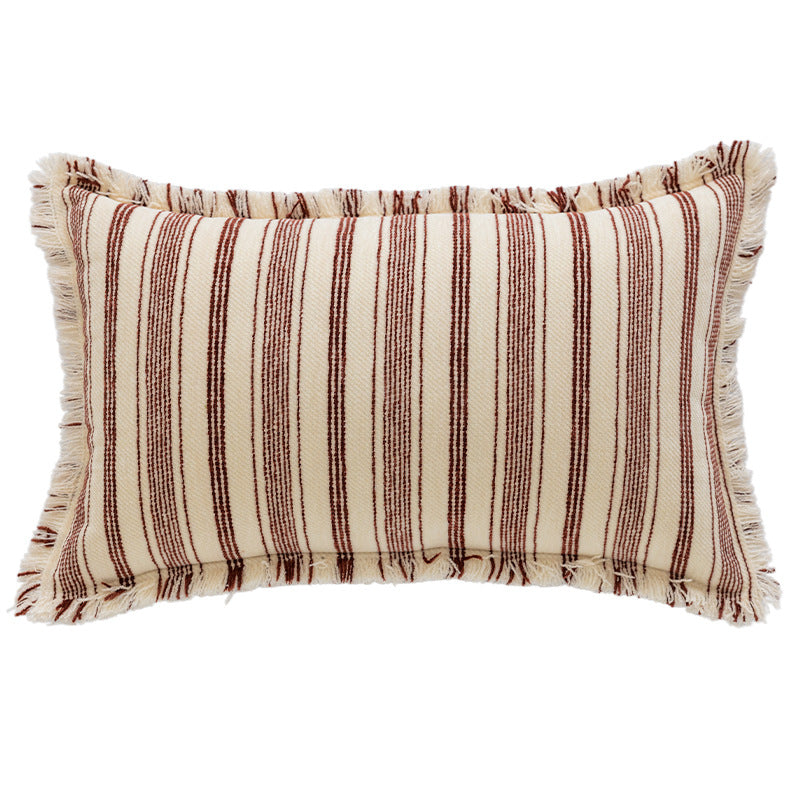 Textured Striped Throw Pillow