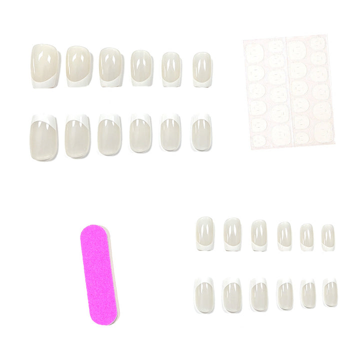 Elegant French Tip Acrylic Nail Extensions Kalsten 1789915965