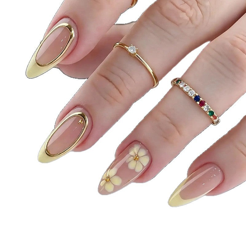 Elegant Floral Acrylic Nail Art Enhancements Kalsten