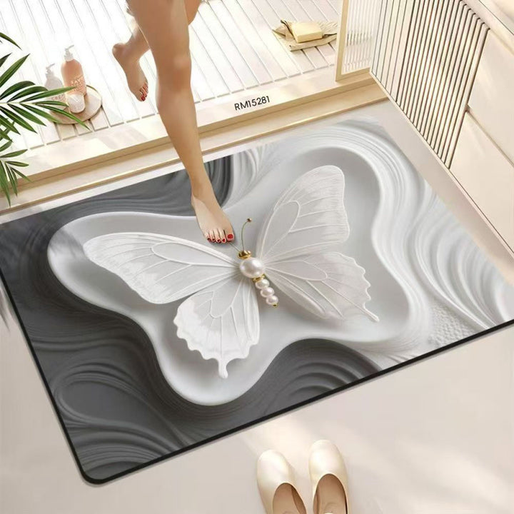 Decorative Butterfly Bath Mat Kalsten