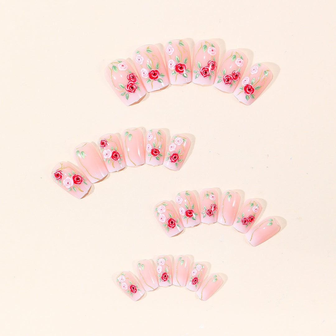Floral Embellished Nail Art Set Kalsten