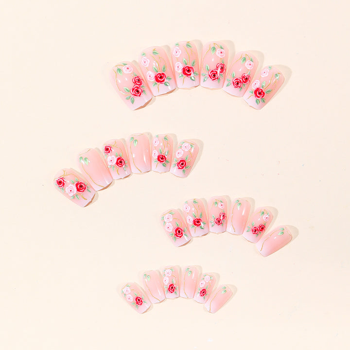 Floral Embellished Nail Art Set Kalsten