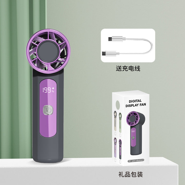 Unisex Portable Handheld Digital Display Fan Kalsten