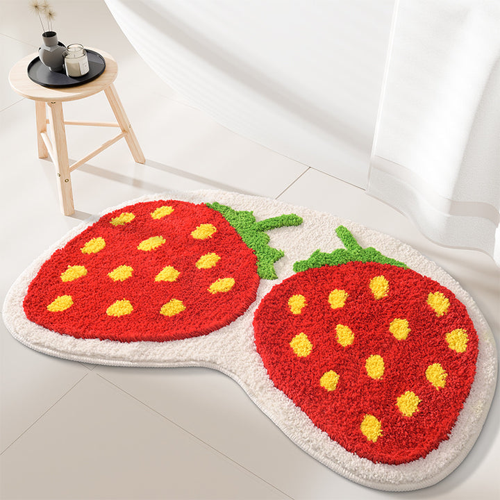 Strawberry Design Bath Mat Kalsten