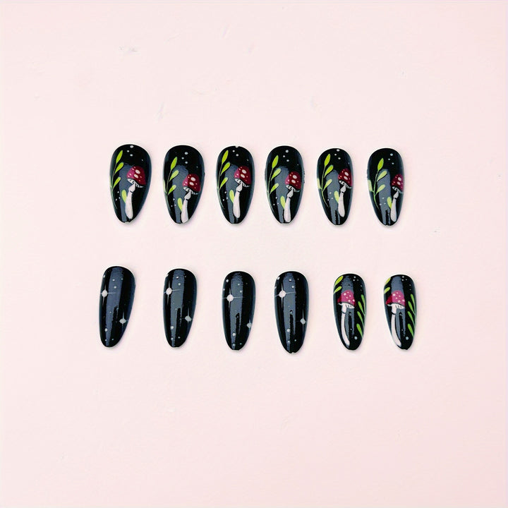 Artistic Mushroom Design Nail Art Kalsten