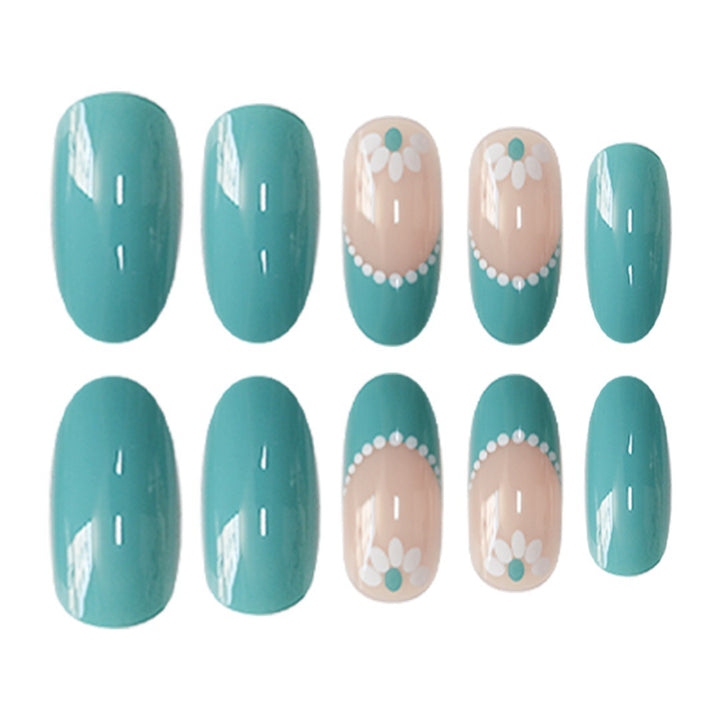 Elegant Floral Accent Nail Art Set Kalsten