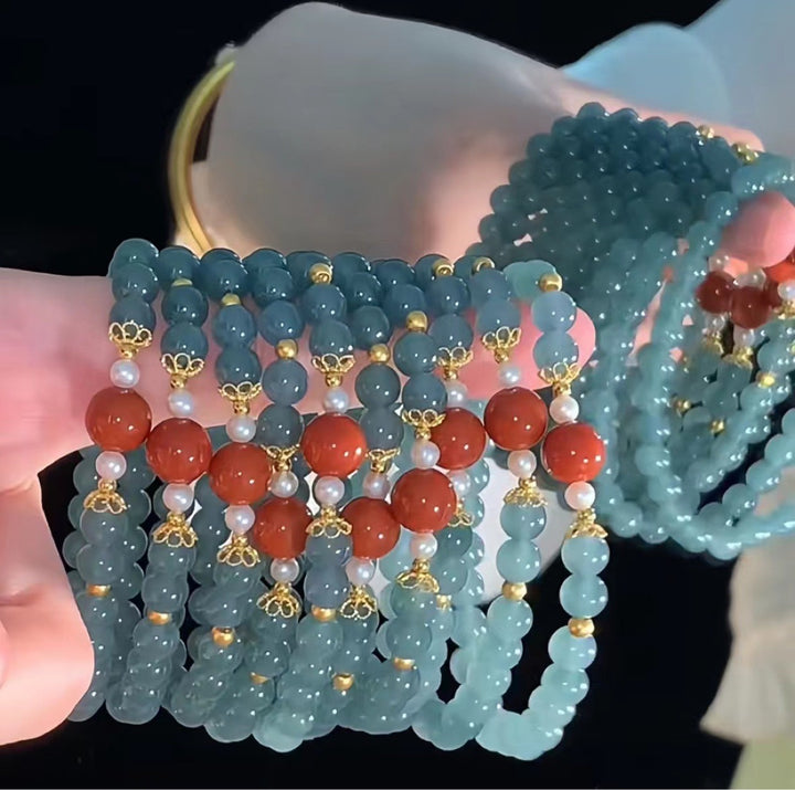 Handcrafted Beaded Stretch Bracelet Kalsten