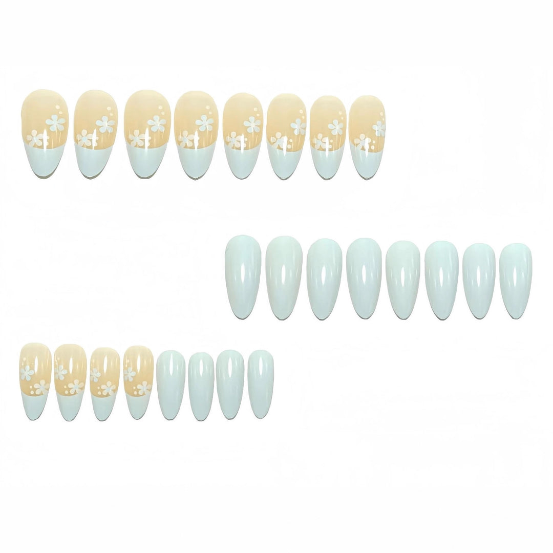 Artificial nails with protective and floral design Kalsten