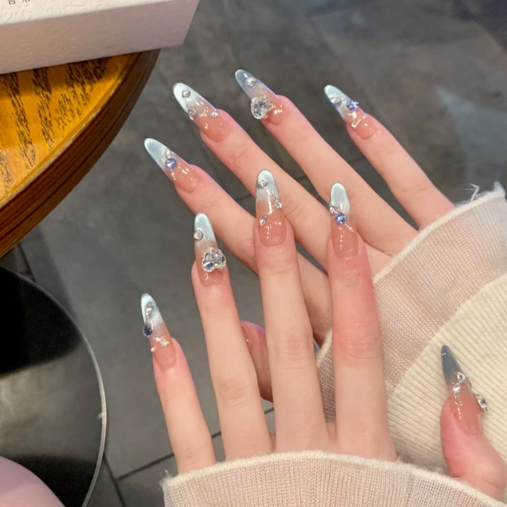 Artificial nails with modern glitter design Kalsten
