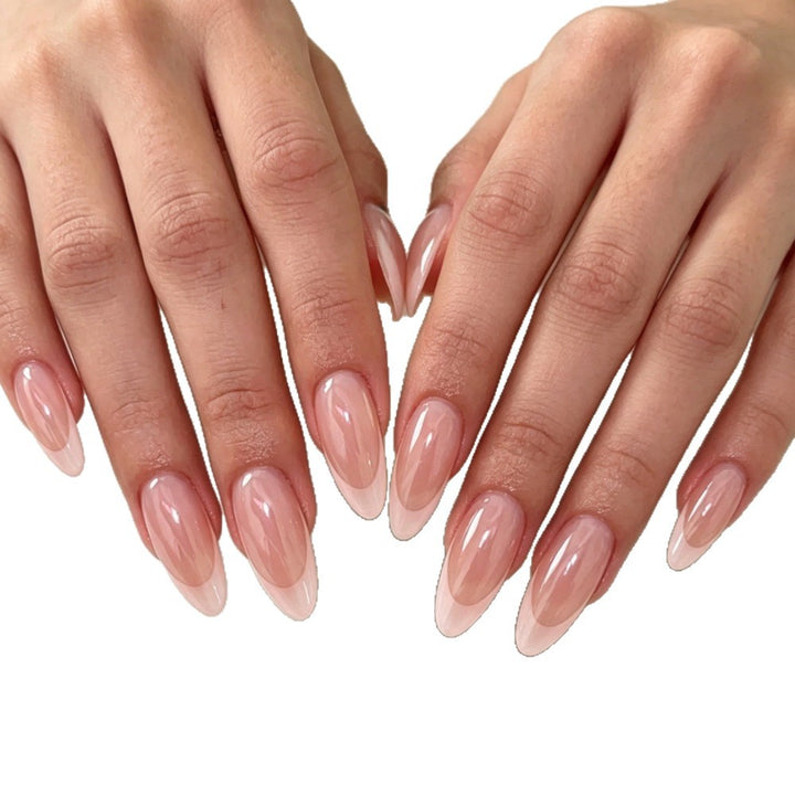 High-quality artificial nails with elegant French tip design Kalsten