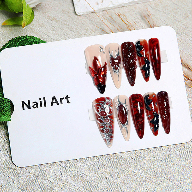 Artistic 3D Nail Tips with Elegant Designs Kalsten