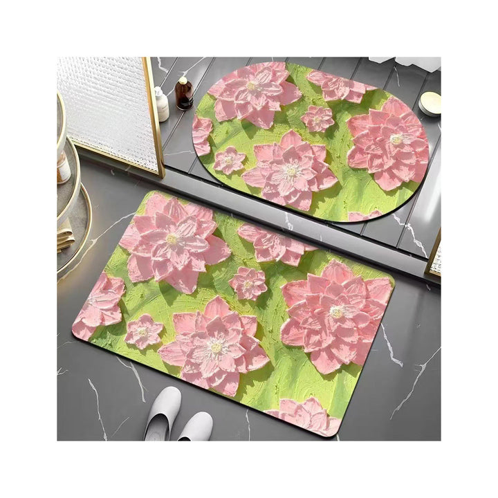 Floral Patterned Bath Mat Kalsten