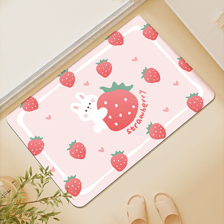 Playful Avocado-Themed Floor Mat