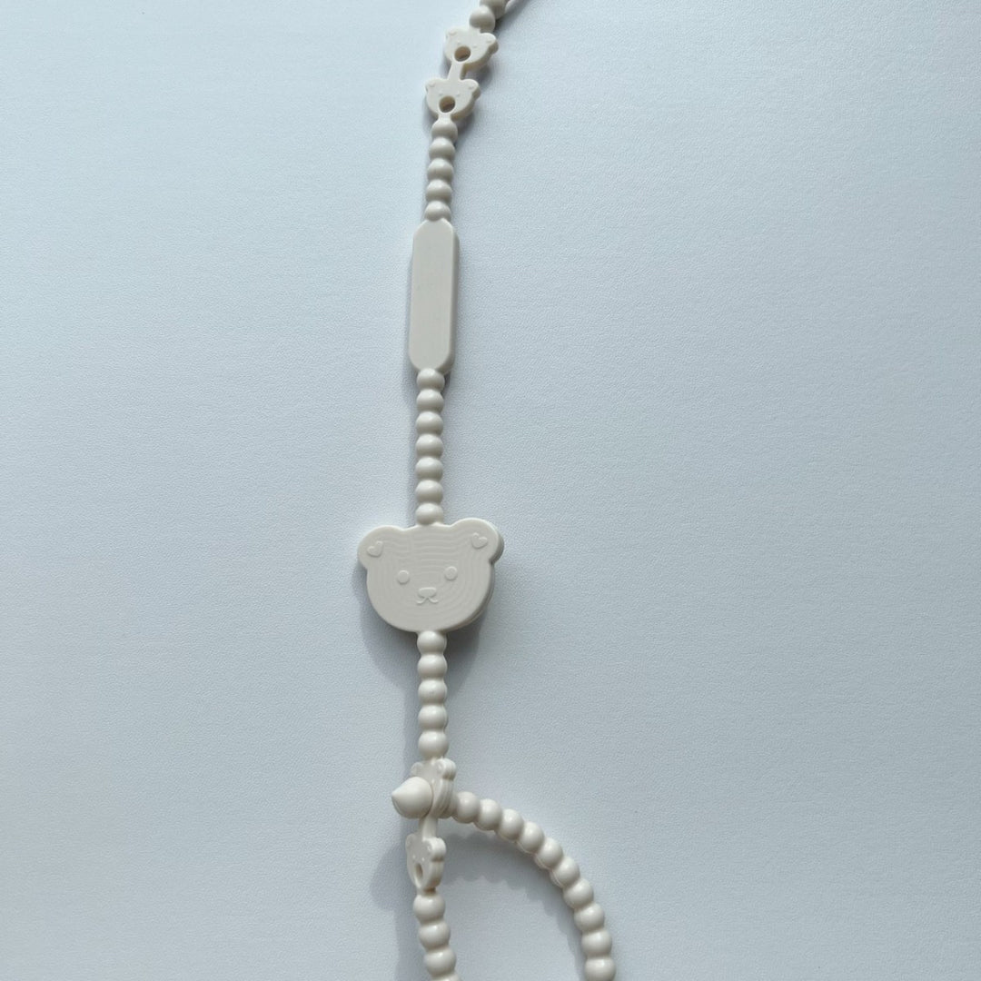 Multi-Purpose Beaded Safety Cord with Teddy Snap and Quick-Release Clip