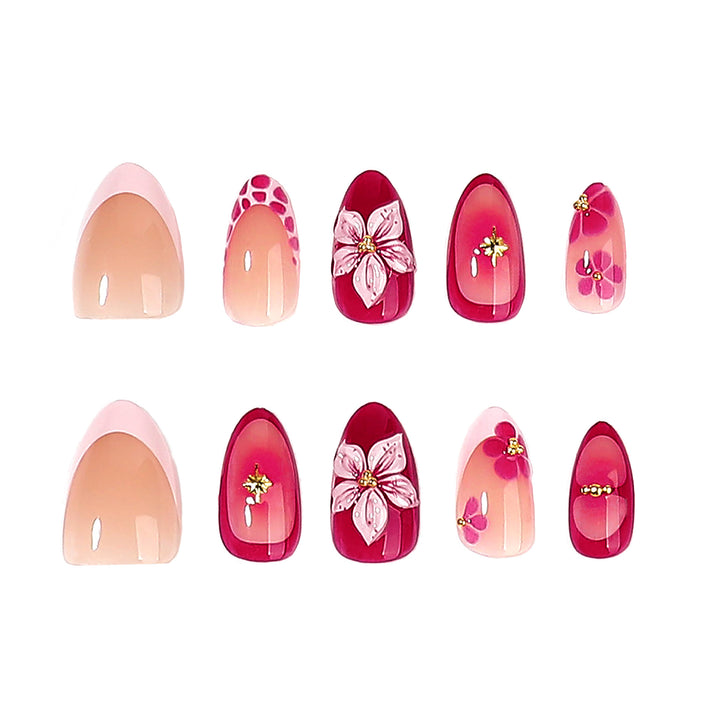 Artificial Nail Art with Flower Design Kalsten