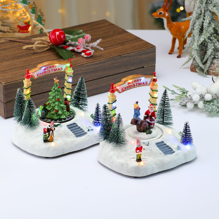 LED Light-Up Christmas Village Figurine Kalsten